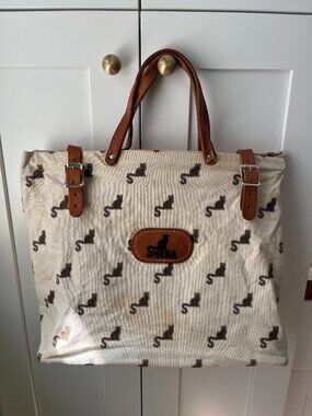 SHEBA Cat Print Canvas Tote Bag – Vintage Promo Collectible